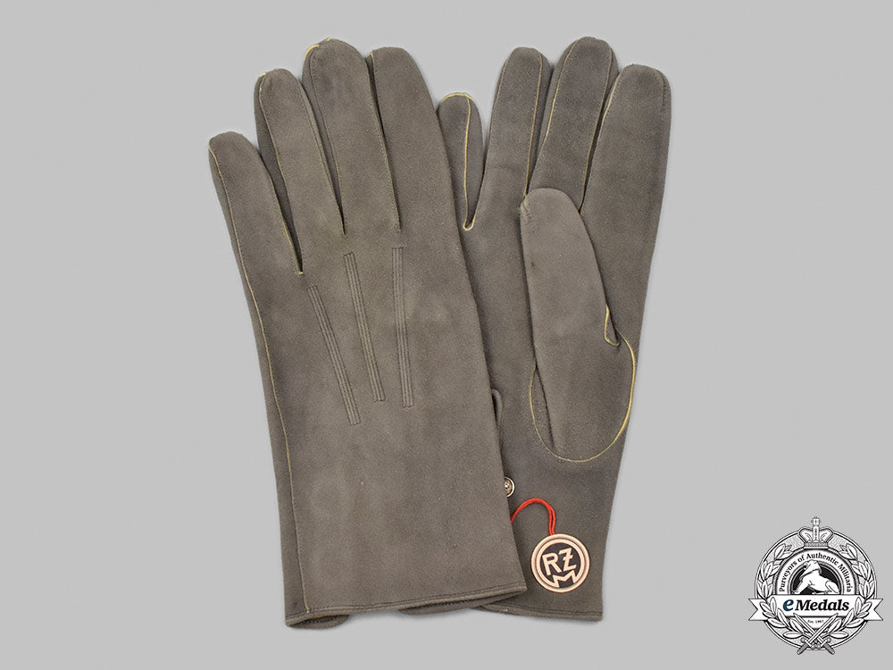 german wear handschuhe Germany, Ss. A Mint Pair Of Suede Dress Gloves – eMedals