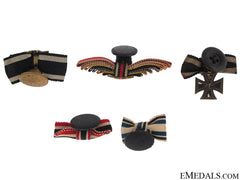 Five Button-Hole Miniature Ribbon Bars/Awards