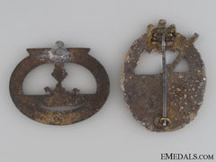 Two Kriegsmarine Badges
