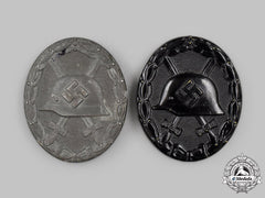 Germany, Wehrmacht. A Pair Of Wound Badges, Black And Silver Grades