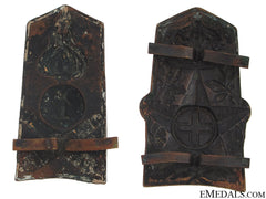 Two Italian Hat Badges