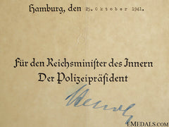 Promotion Document - Meister Of The Schutzpolizei