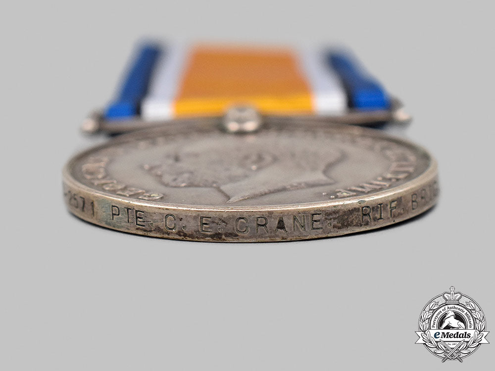 united_kingdom._a_british_war_medal,_to_private_cyril_e._crane,_rifle_brigade,_kia_56_m21_mnc5734