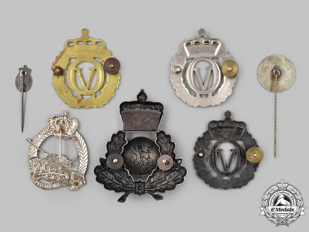norway,_kingdom;_belgium,_kingdom._a_lot_of_five_badges_and_two_stickpins_64_m21_mnc2092_1_1