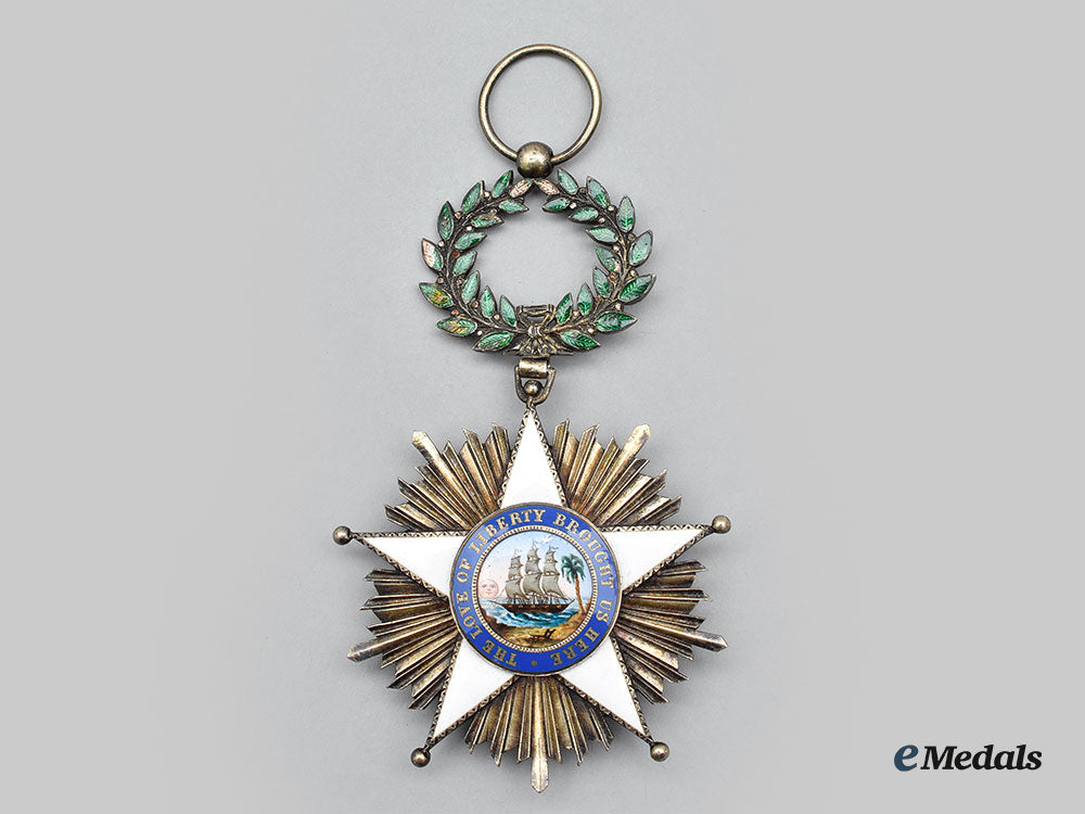 Liberia, Republic. An Order Of African Redemption, I Class Grand Commander Set