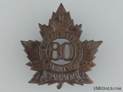 80Th Battalion (Belleville, Ontario) Cap Badge Cef