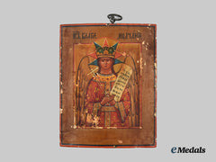 Russia, Imperial. An Icon of the Saviour of Blessed Silence, c. 1895