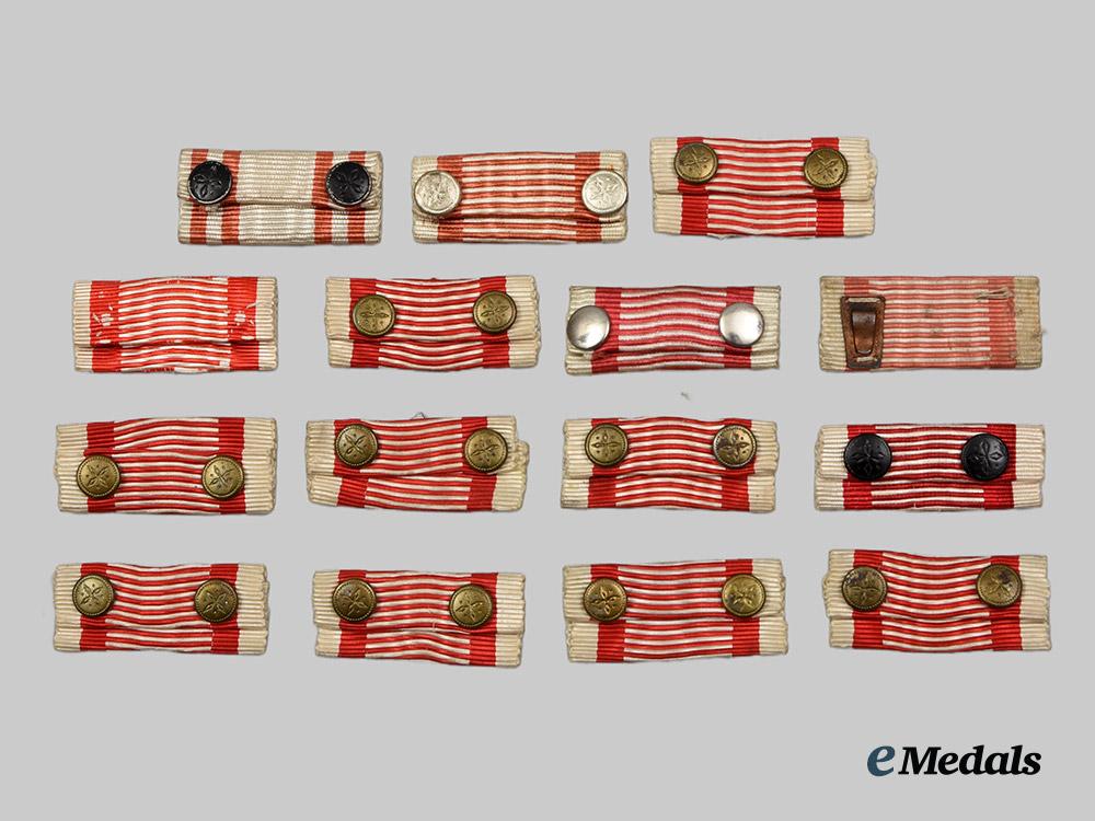 austria,_empire._a_lot_of_fifteen_wartime_ribbons_with_miniature_medals,_awards,_and_decorations,_c.1918__a_i1_2912