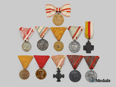 Austria, Empire. A Lot of Eleven Medals, Awards, and Decorations, c.1918
