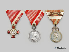 Austria, Empire. A Lot of Three Medals, Awards, & Decorations, c. 1918
