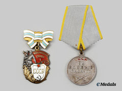 Russia, Soviet Union. A Pair of Awards for Distinction