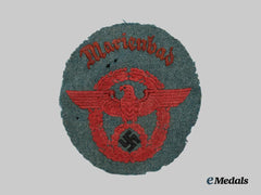 Germany, Ordnungspolizei. A Fire Police Marienbad District Sleeve Insignia, 1936 Pattern