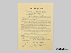 United States. A Collector’s Copy of the Bill of Rights Signed by Four Former U.S. Presidents (George H.W. Bush, Jimmy Carter, Ronald Reagan, Gerald Ford)