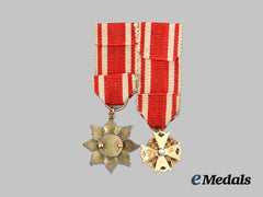 Russia, Imperial. An Order of St. Stanislav, Miniature Ist Class Set, in Gold