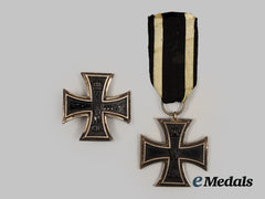 Germany, Imperial. A Pair of 1914 Iron Crosses, I and II Class