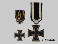 Germany, Imperial. A 1914 Iron Cross II Class, with Miniatures, by KO