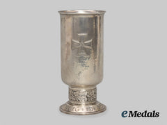Germany, Luftwaffe. An Honour Goblet to Obergefreiter Rudolf Wahn, Stuka Crew and Eastern Front KIA, by Johann Wagner & Sohn
