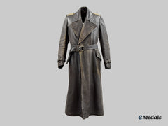 Germany, Airforce. A Luftwaffe Generalleutnant Leather Greatcoat