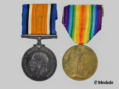 Canada, CEF. A First War Pair to Pte. Arthur James Dyer, Boys Battalion and 19th Infantry