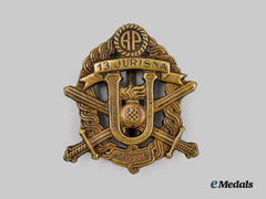 Croatia, Independent State. A Rare 13th Students Stormtroopers Badge