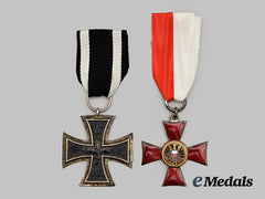 Germany, Imperial. A Lübeck Hanseatic Cross Medal Pair