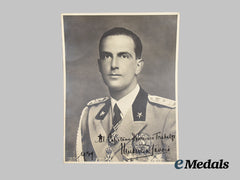 Italy, King. A Postwar Signed Portrait of King Umberto II