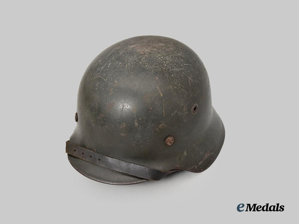 german ss motorcycle helmet Germany, SS. A Waffen-SS M40 Stahlhelm, Wartime Single Decal Version, – eMedals