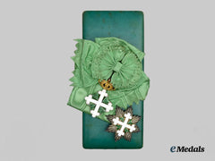 Italy, Kingdom. A Fine Order of St. Maurice & St. Lazarus, Grand Cross Set, c. 1900 by Cravanzola of Rome