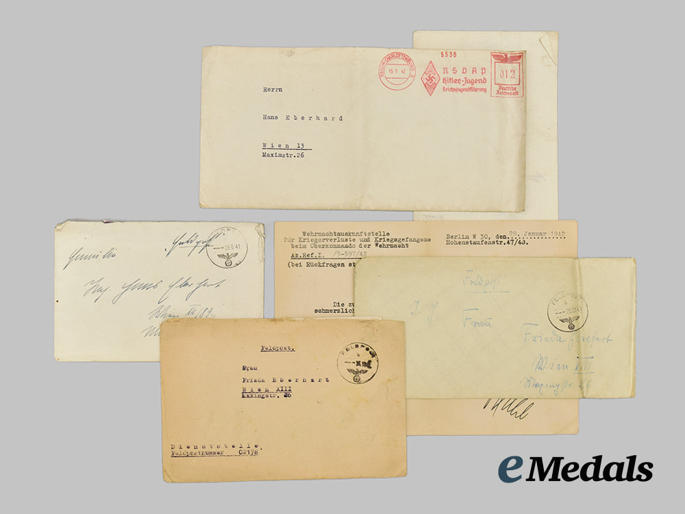 germany,_army._a_casualty_grouping_of_feldpost_belonging_to_wehrmacht_panzer_gunner_johann“_hans”_eberhart___m_n_c0313
