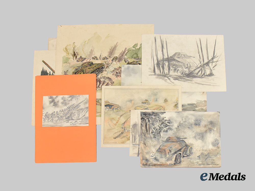 germany,_wehrmacht._a_lot_of_battlefield_and_equipment_sketches_and_watercolours,_prewar_and_wartime,_by_helmut_zischler___m_n_c0322