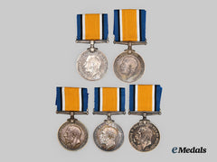 United Kingdom. A Lot of Five 1914-1918 War Medals