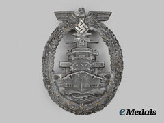 Germany, Third Reich. A Kriegsmarine High Seas Fleet Badge by Richard Simm & Söhne, Variant #2