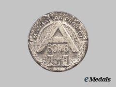 United States. A Rare Silver Manhattan Project Lapel Pin