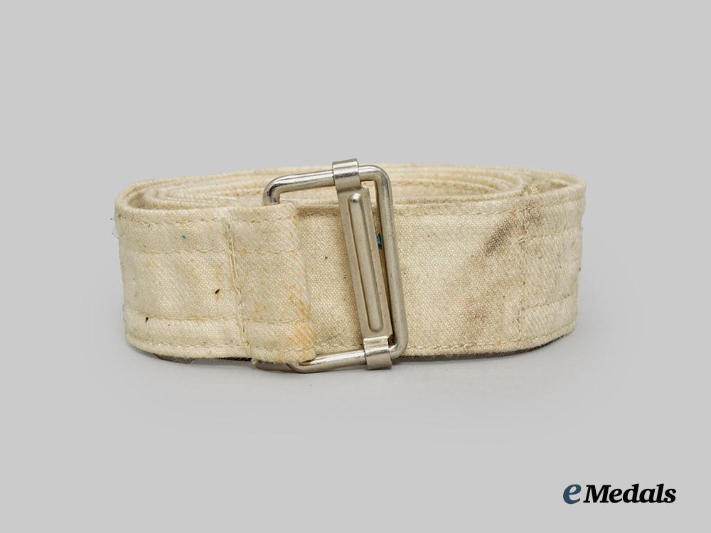 a_german_white_cloth_belt_with_slider_buckle___m_n_c1130