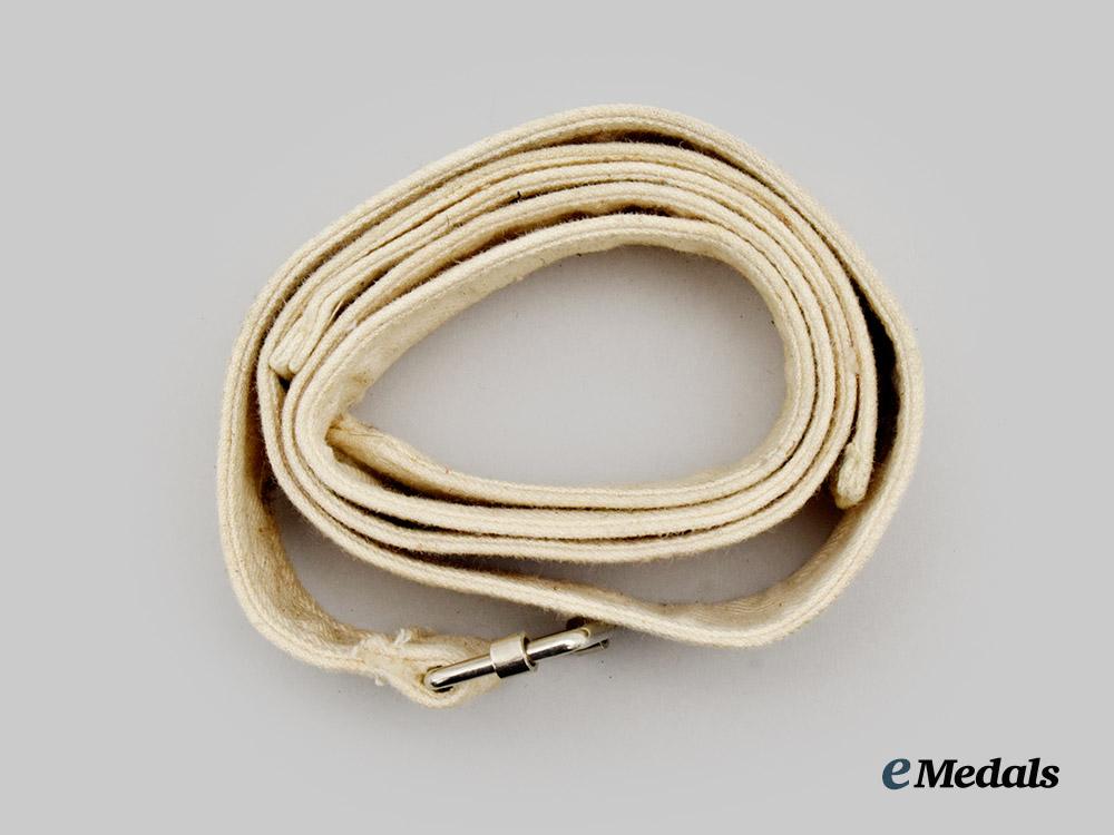 a_german_white_cloth_belt_with_slider_buckle___m_n_c1132