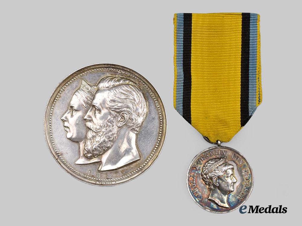germany,_empire._a_lot_of_two_commemorative_medals(_saxony/_baden)___m_n_c1241