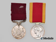 United Kingdom. A China War & Army Long Service and Good Conduct Medal Pair, to Private Alexander Patterson, 26th Regiment of Foot
