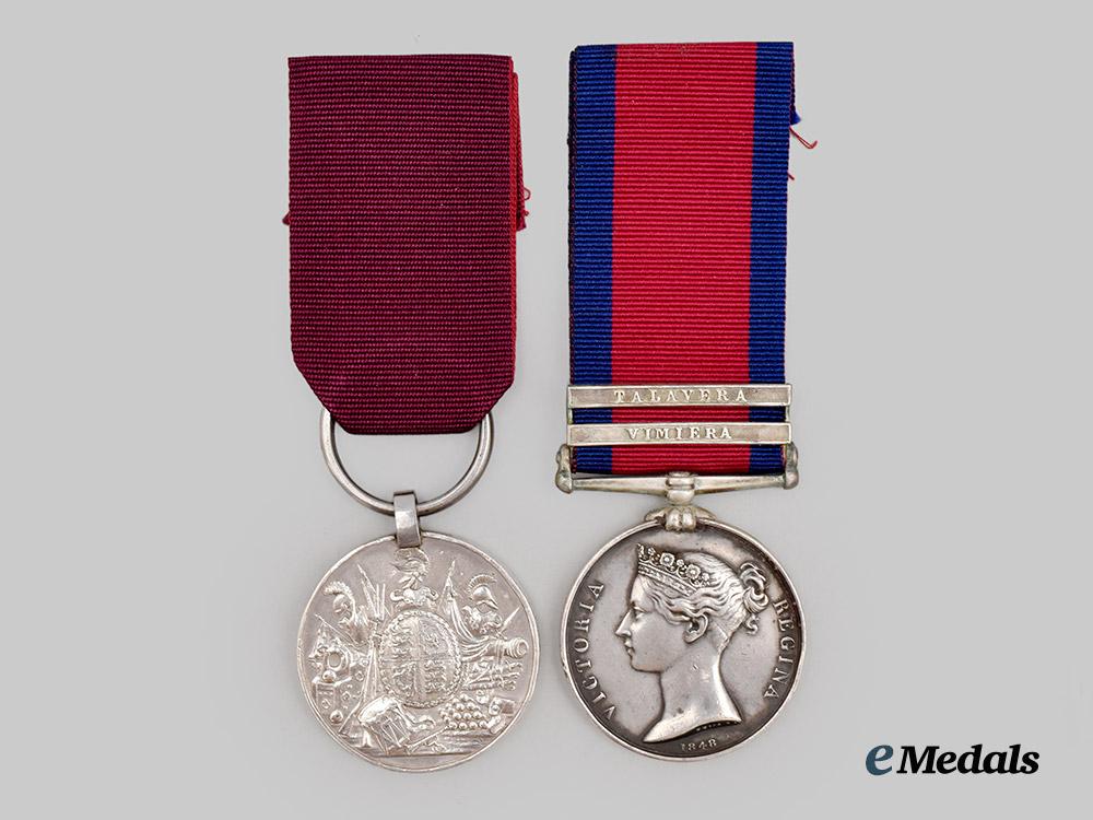 united_kingdom._a_military_general_service_medal_and_long_service_medal_pair_to_michael_dyer,97th_foot___m_n_c1408