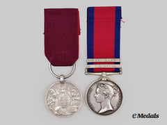 United Kingdom. A Military General Service Medal and Long Service Medal Pair to Michael Dyer, 97th Foot