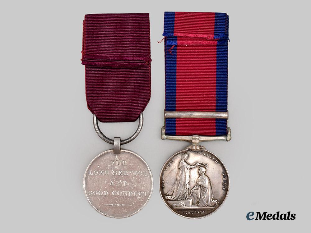 united_kingdom._a_military_general_service_medal_and_long_service_medal_pair_to_michael_dyer,97th_foot___m_n_c1410
