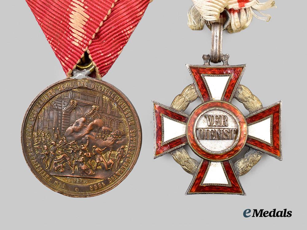 austria,_imperial._a_military_merit_cross,_i_i_i_class_and_commemorative1848_medal___m_n_c1417