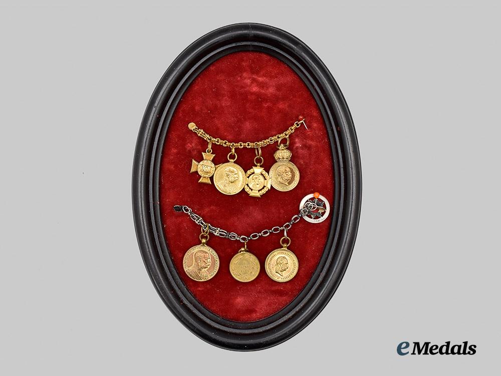 austria,_imperial._a_pair_of_framed_miniature_medal_chains___m_n_c1620