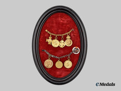 Austria, Imperial. A Pair of Framed Miniature Medal Chains