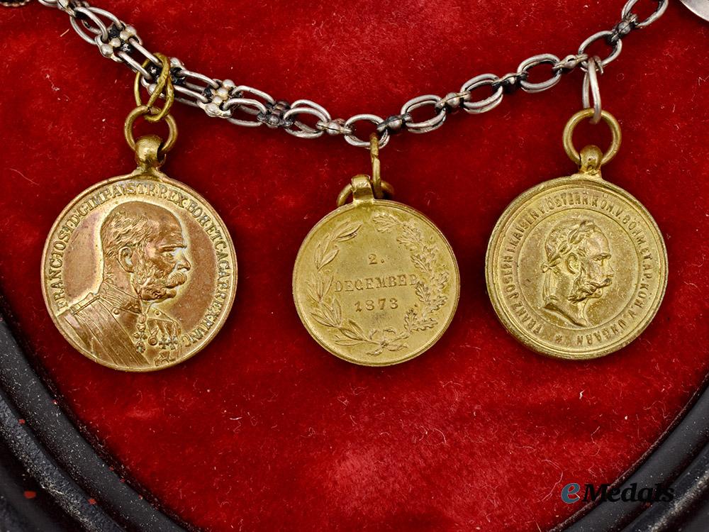 austria,_imperial._a_pair_of_framed_miniature_medal_chains___m_n_c1621