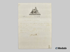 France, Empire. An Order from Consul Napoleon Bonaparte to the Minister of War to Rejoin Corps in Châlons after the Retreat from Egypt