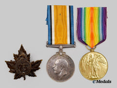 Canada, CEF. A First War Pair to A/Bomber Jones, C.F.A, MIA in October 1916