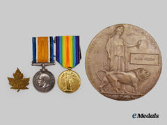 Canada, CEF. A First War Memorial Group to Amos Higgin, 2nd Bn, Died of Sickness