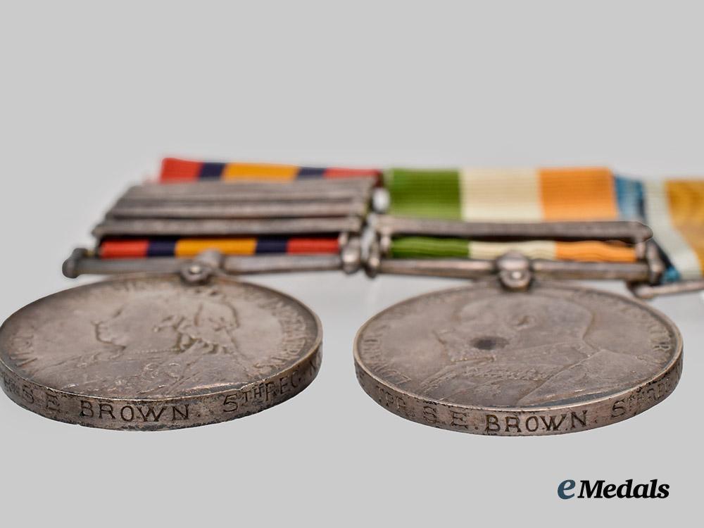 canada,_c_e_f._a_south_africa_and_first_war_medal_bar_to_sapper_brown,_canadian_railway_troops___m_n_c1857