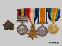 Canada, CEF. A Queen’s South Africa and First War Group to A.Q.M Sergeant C. Barker, 3rd Battalion