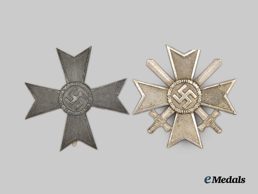 germany,_third_reich._a_pair_of_two_war_merit_crosses,_first_class,_maker_marked___m_n_c2190